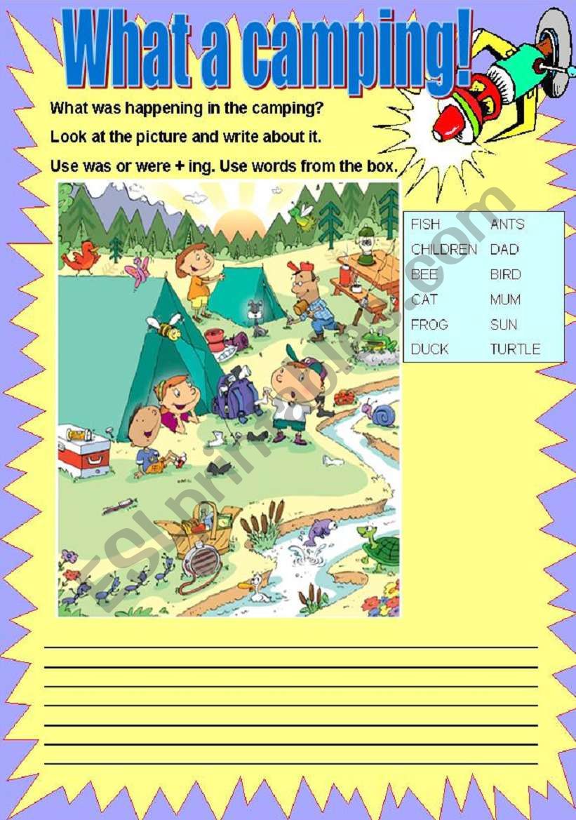 What a camping! worksheet
