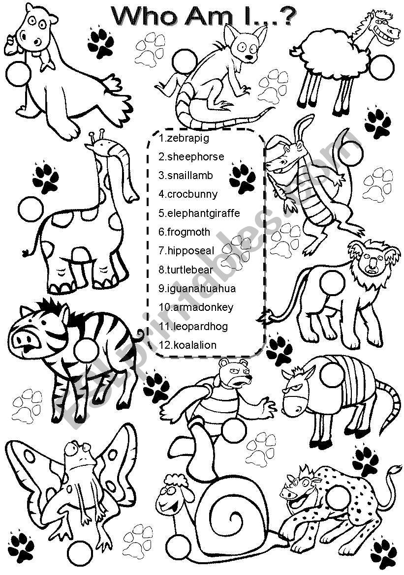Animals #1 worksheet