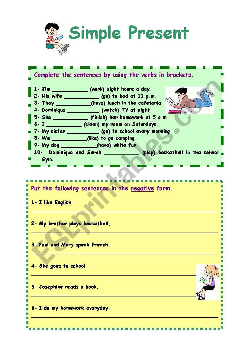 Simple Present worksheet