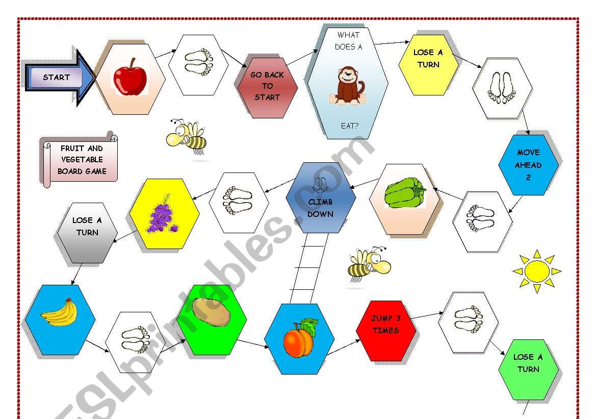 Board game-fruit and vegetable part 1