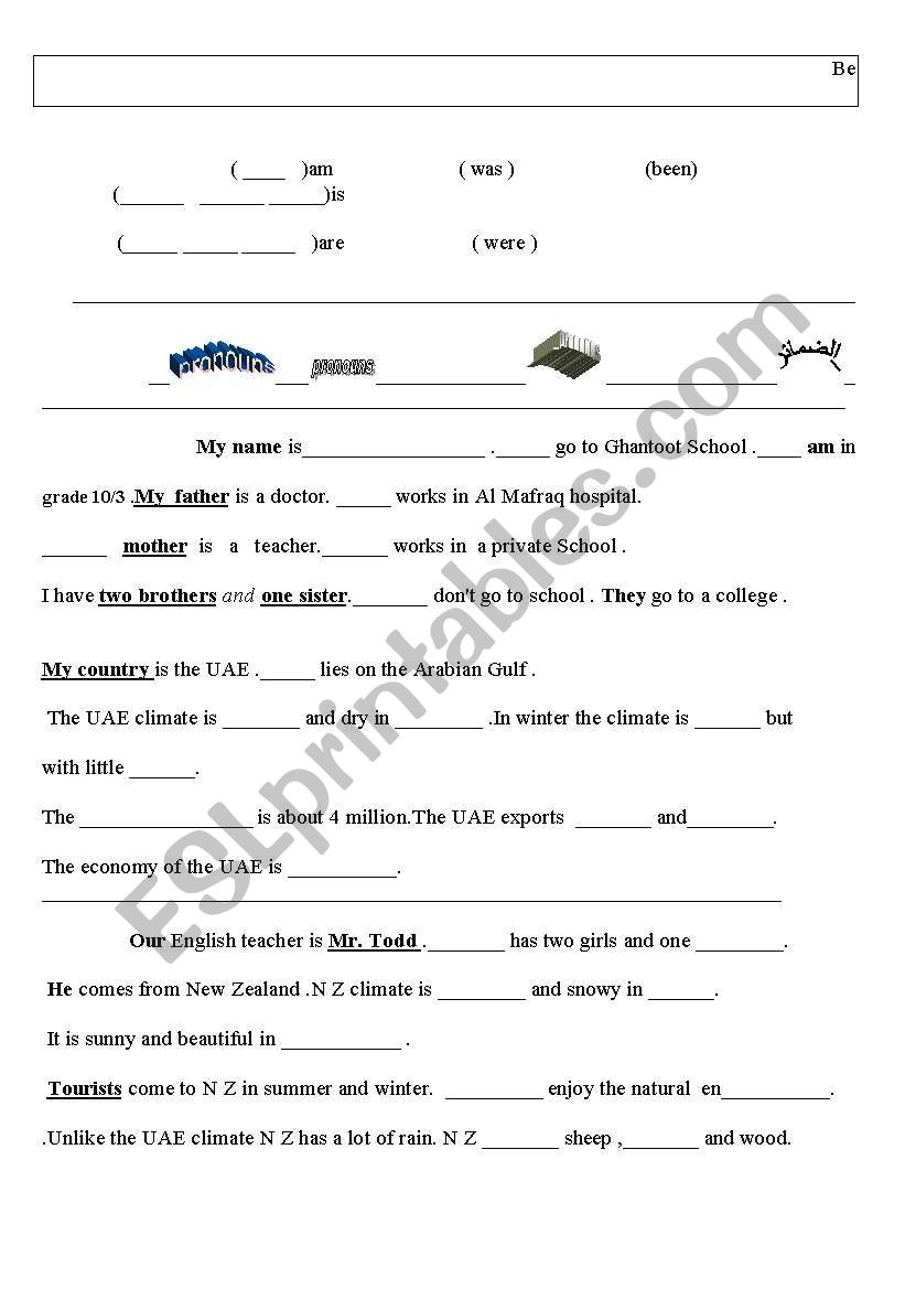 pronouns  worksheet