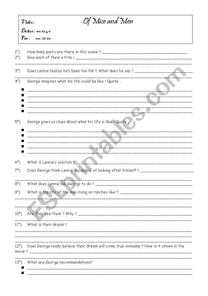 By the river worksheet