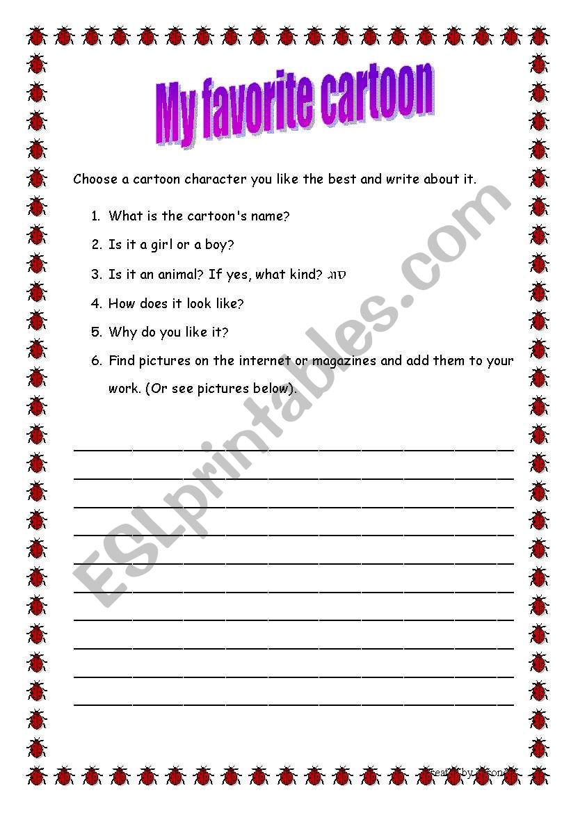 My Favorite Cartoon worksheet