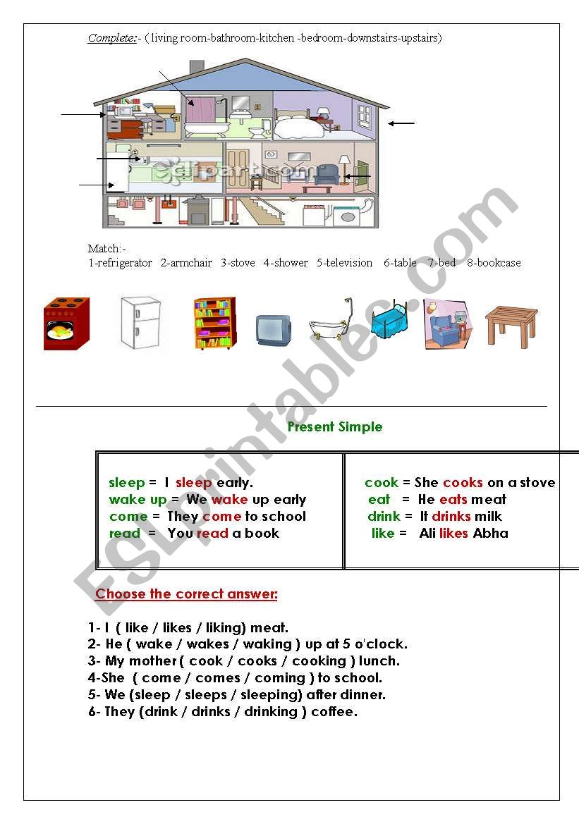 house worksheet