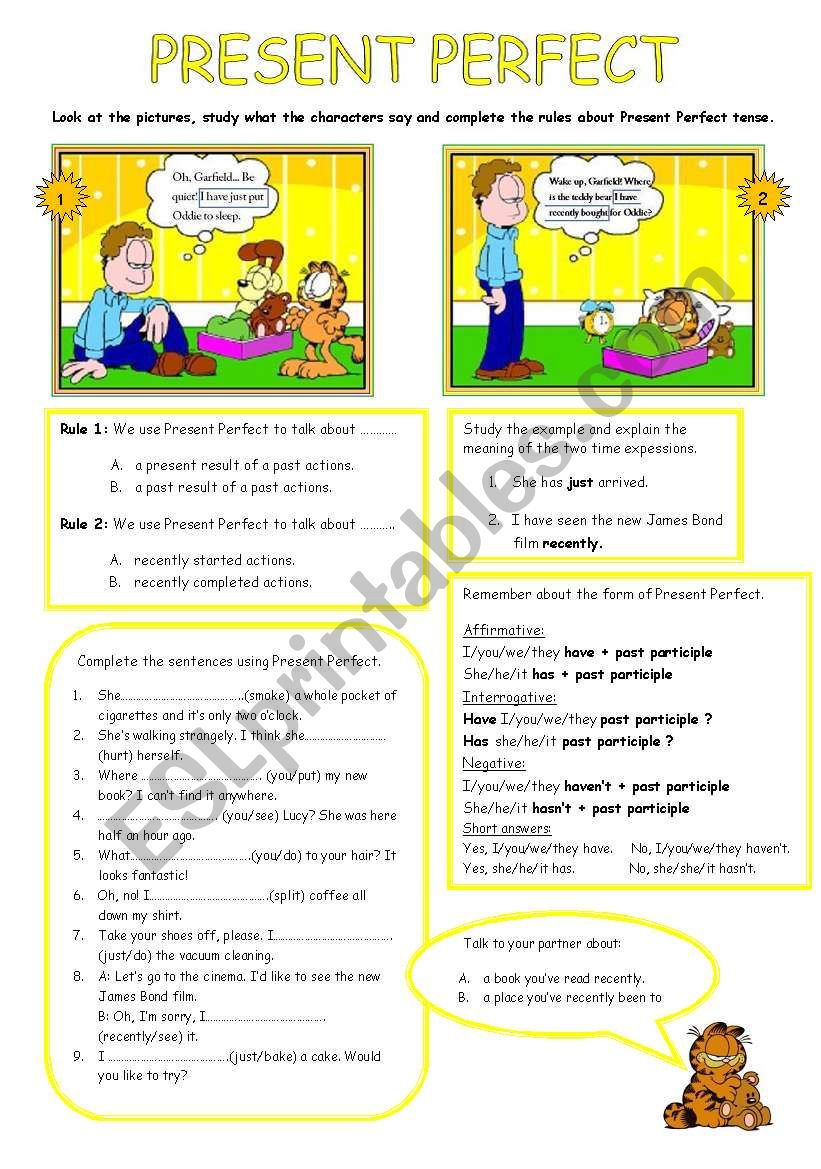 Present Perfect worksheet