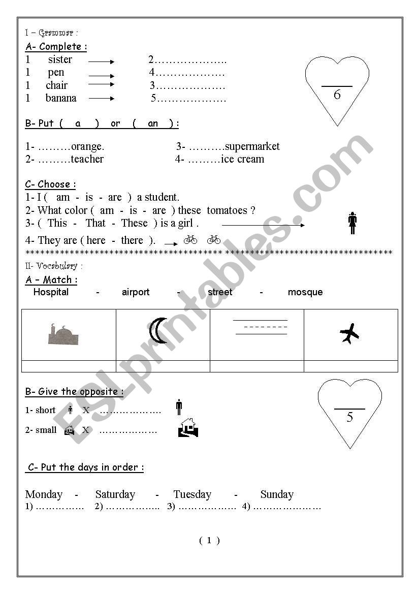 plurals worksheet