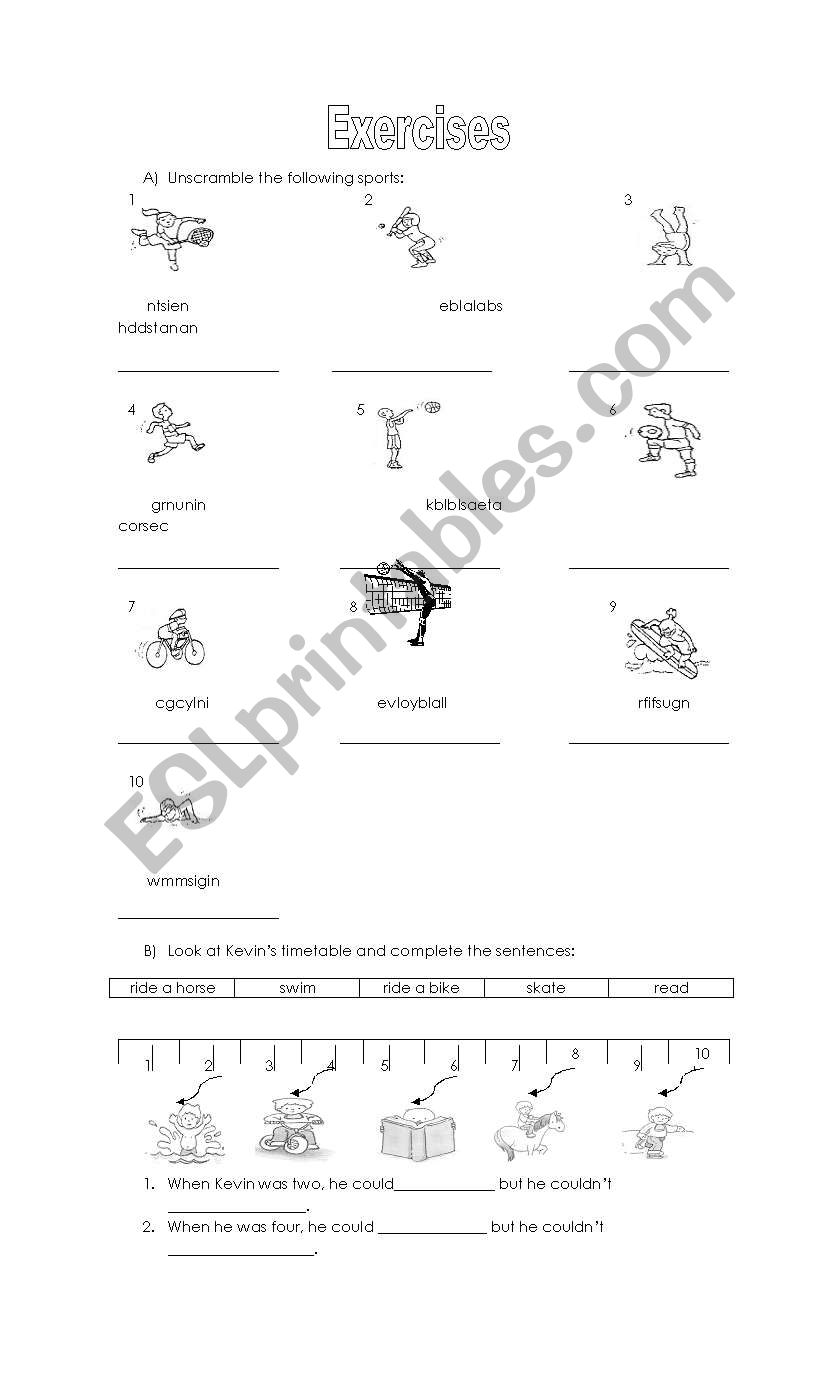 Sports Vocabulary worksheet