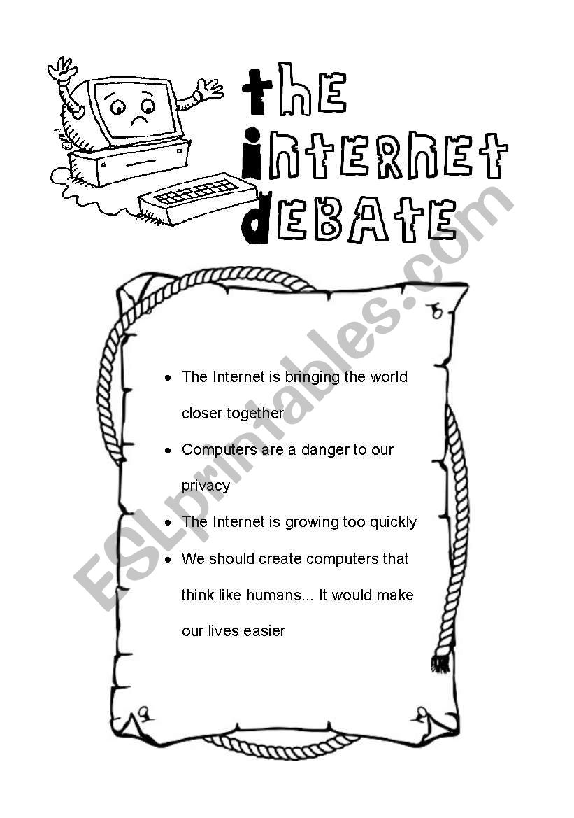 the internet debate worksheet