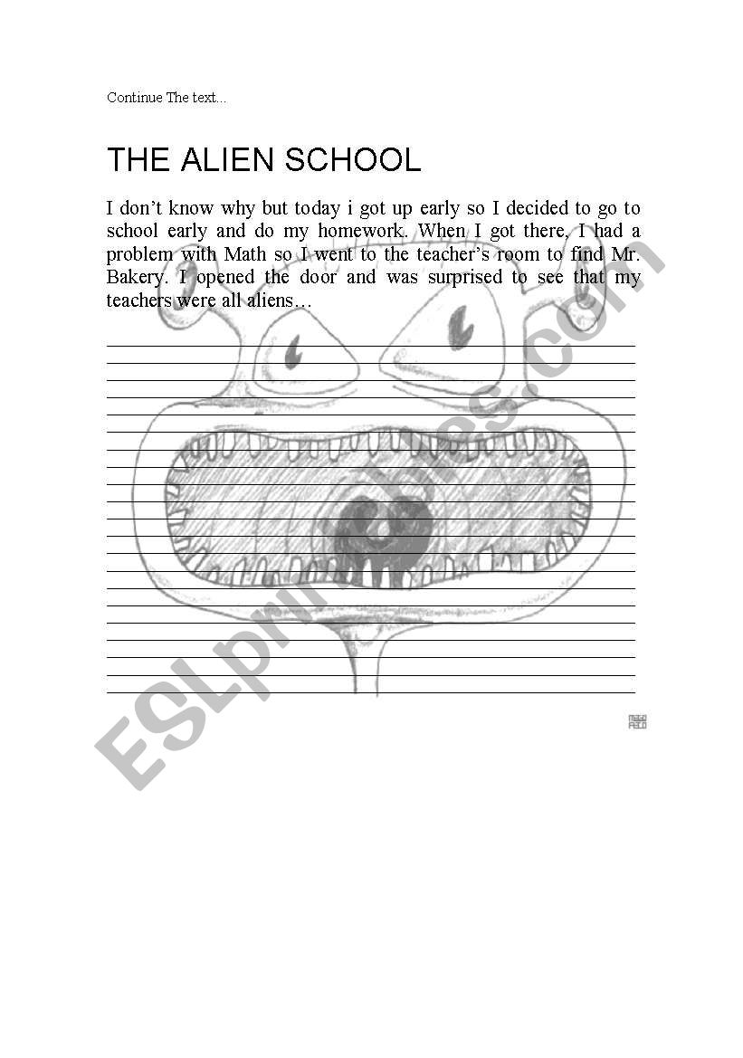 ALIENS TEACHERS! worksheet