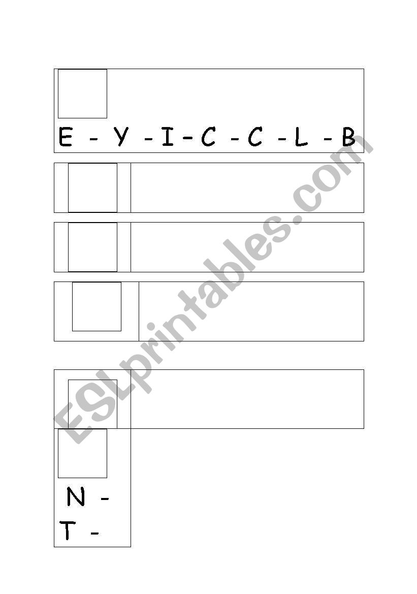 scrambled letters worksheet