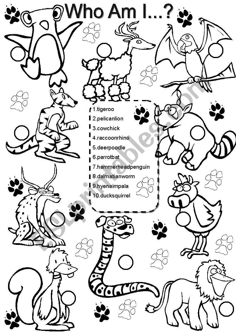Animals #2 worksheet