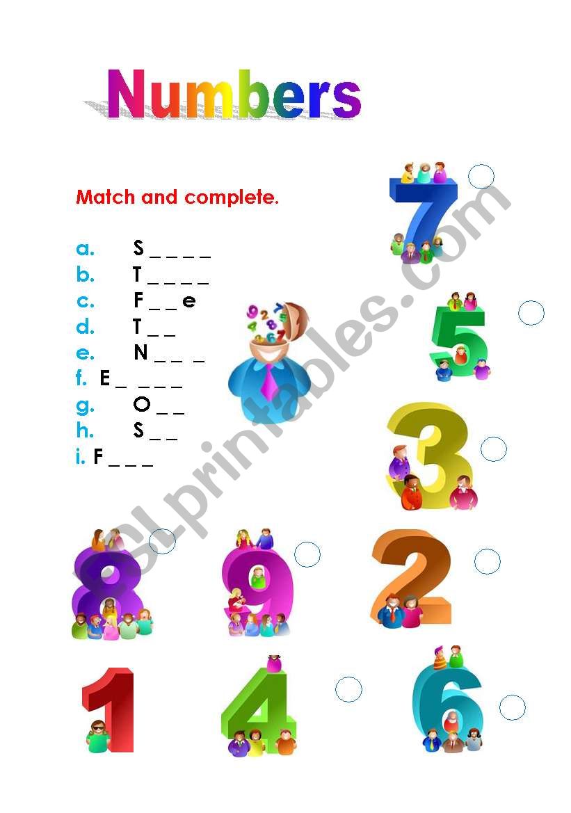 Numbers worksheet