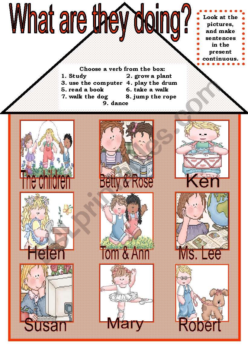 Present Continuous Tense worksheet