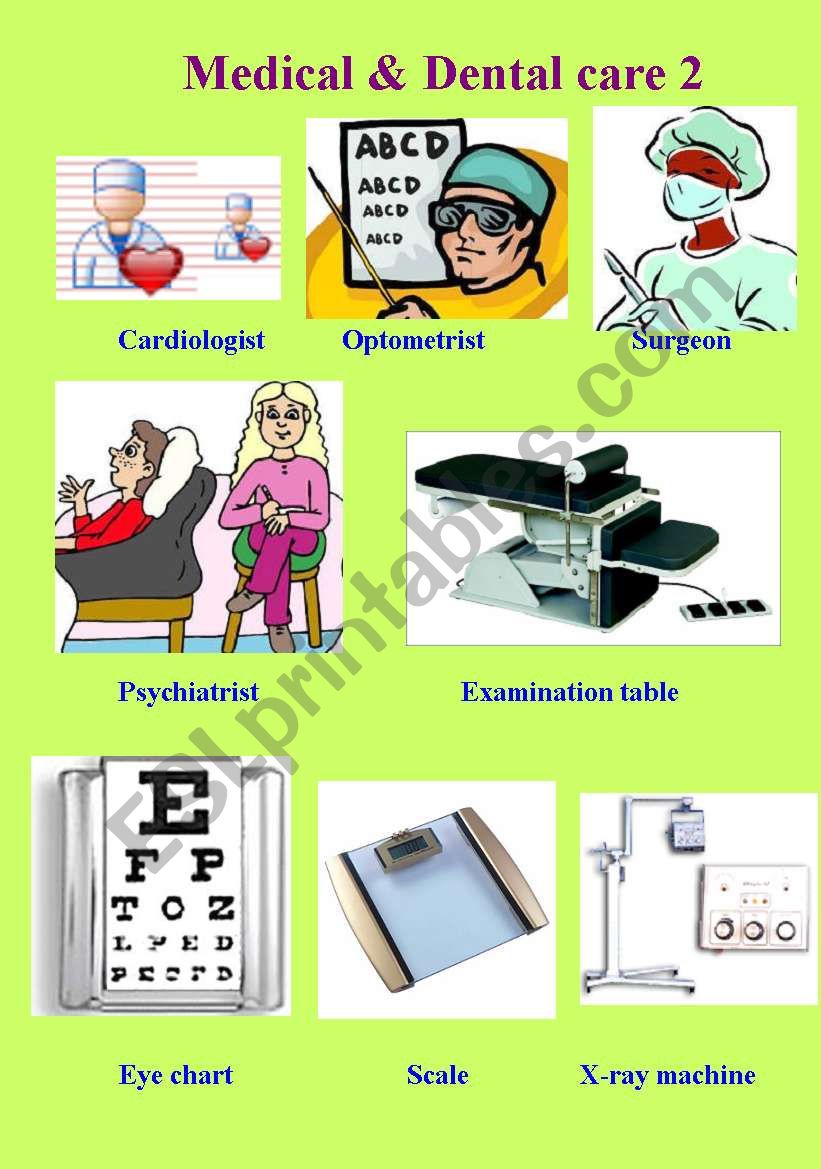 Medical and Dental care Part 2