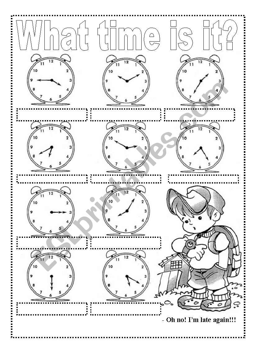 WHAT TIME IS IT? Exercises and Craft Clock (2 pags)