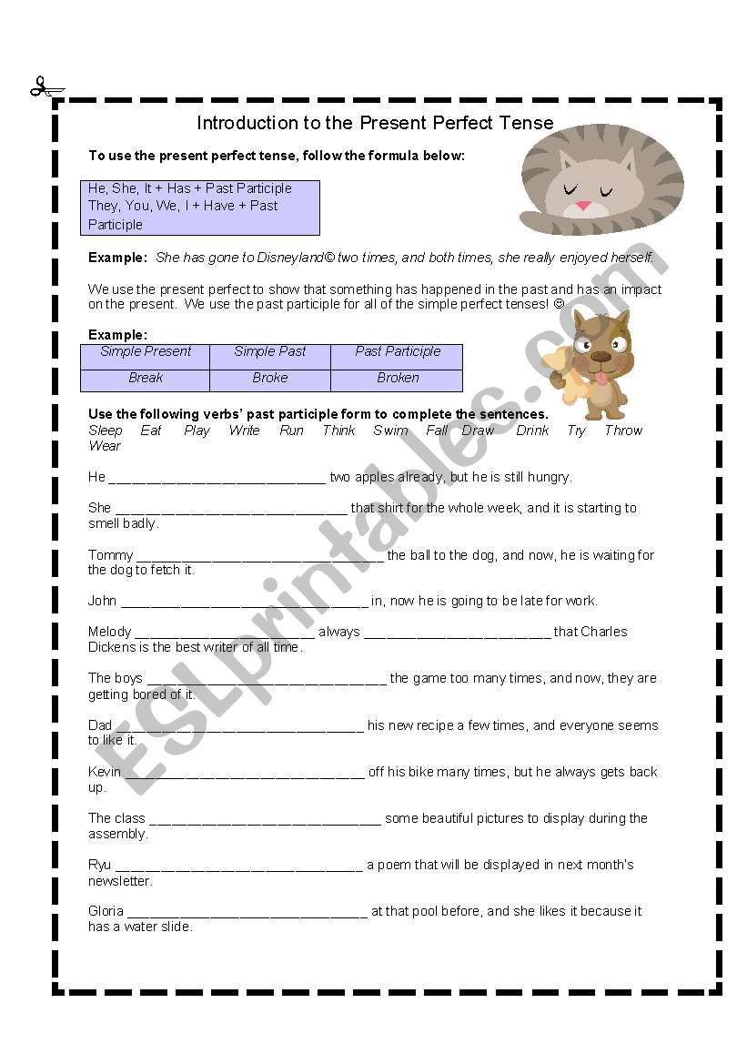 Introduction to the present perfect tense