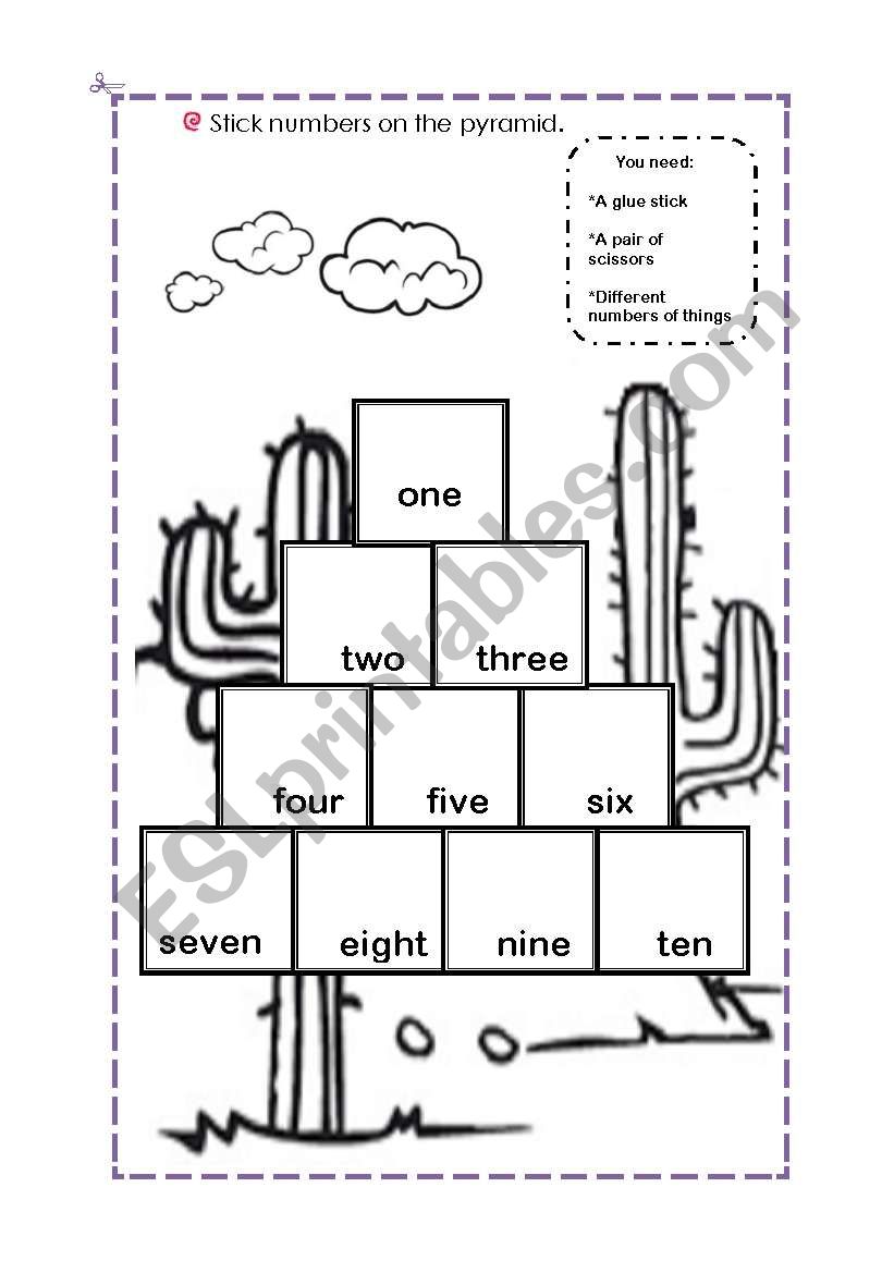 The pyramid of numbers worksheet