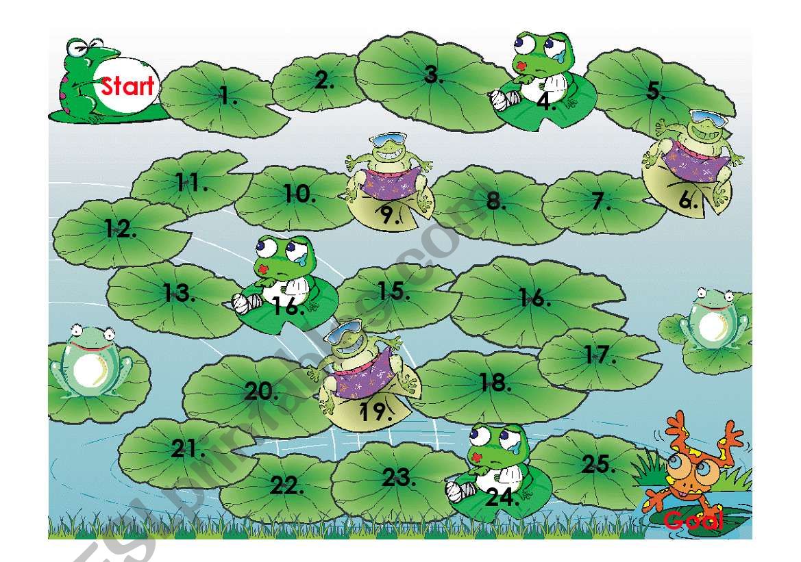 Board Game - The Frogs worksheet