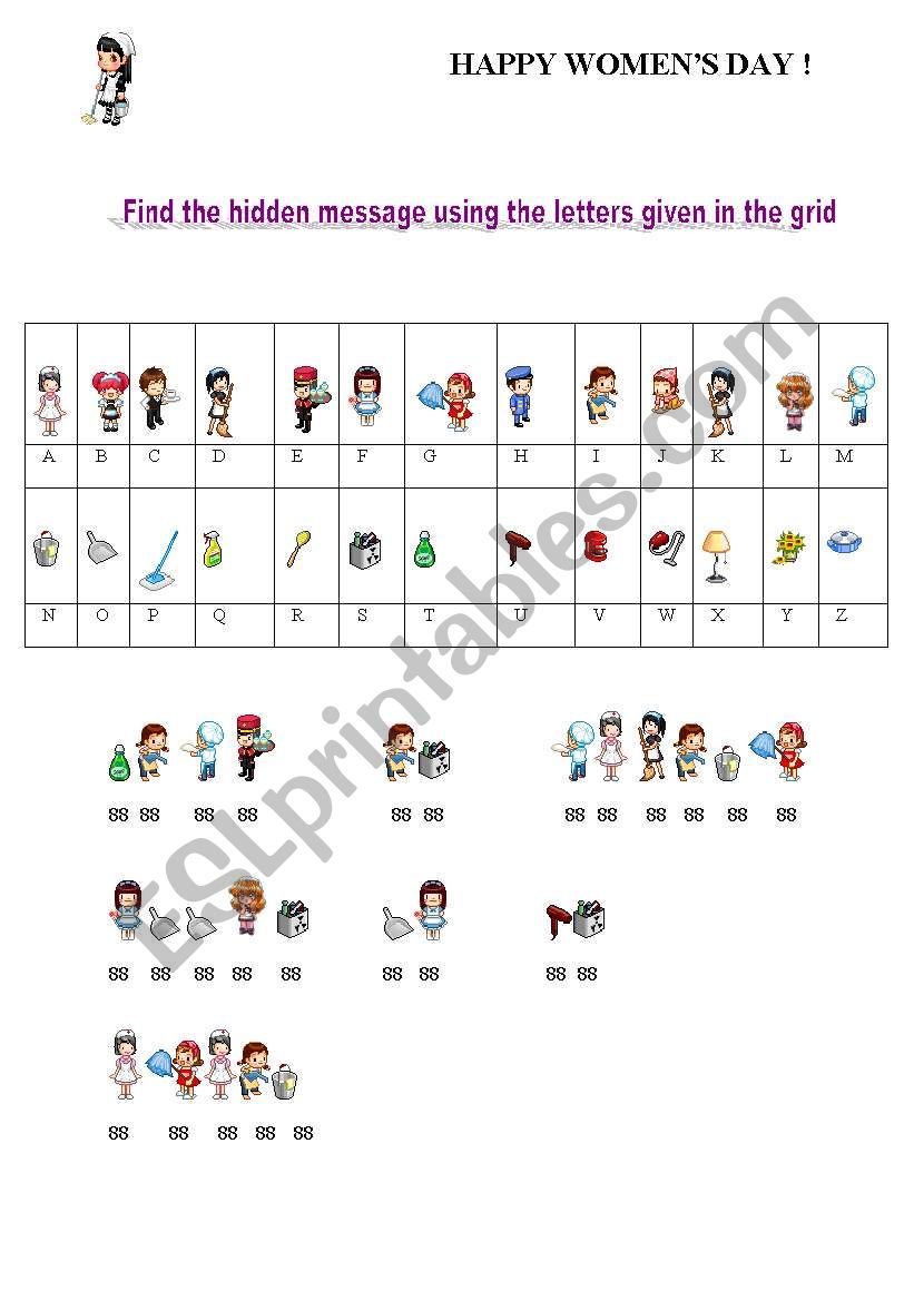 happy womens day cryptogram worksheet