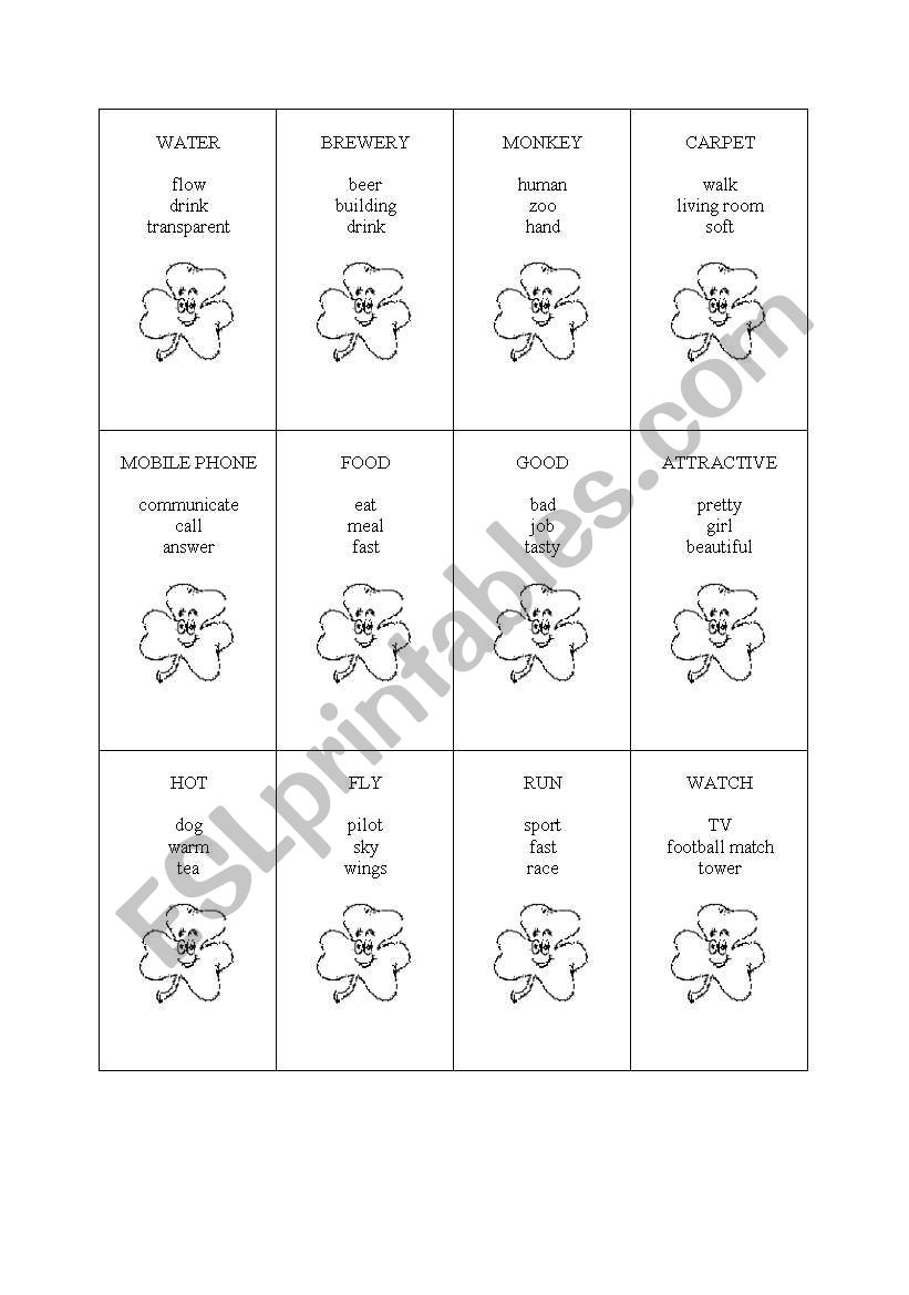 Taboo 2 worksheet