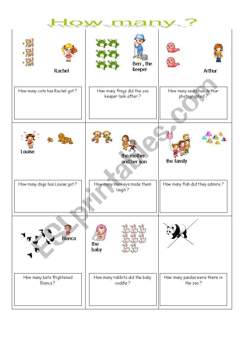 HOW MANY ? worksheet