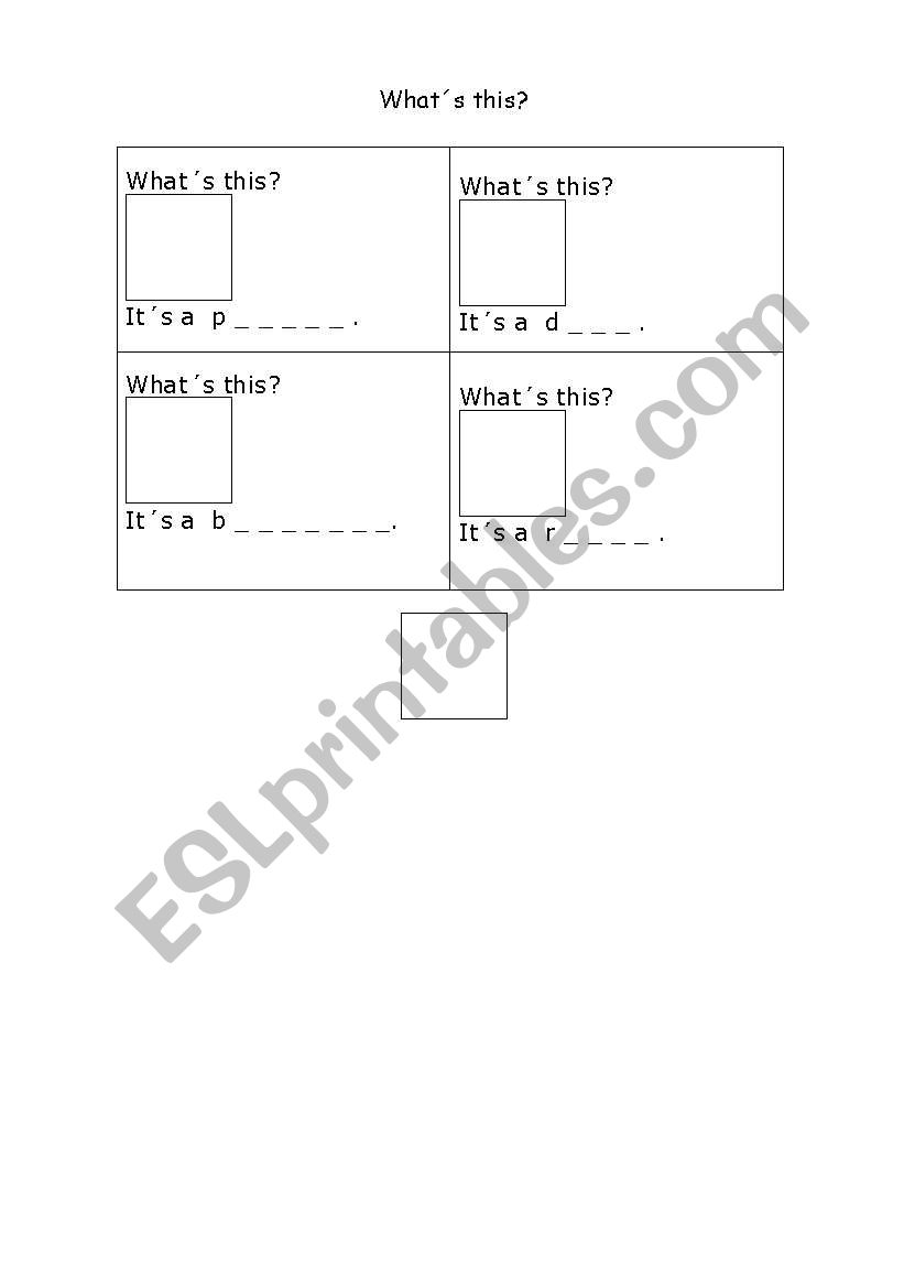 Whats this? worksheet