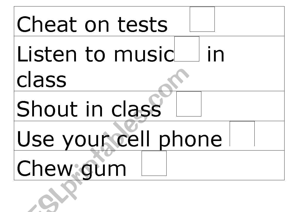 prohibition - modal verbs worksheet