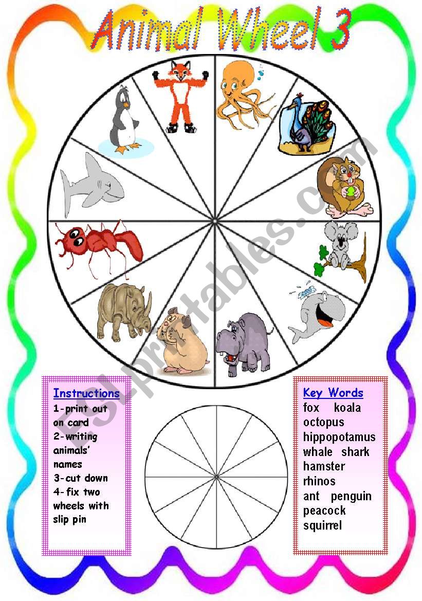 Animal  worksheet