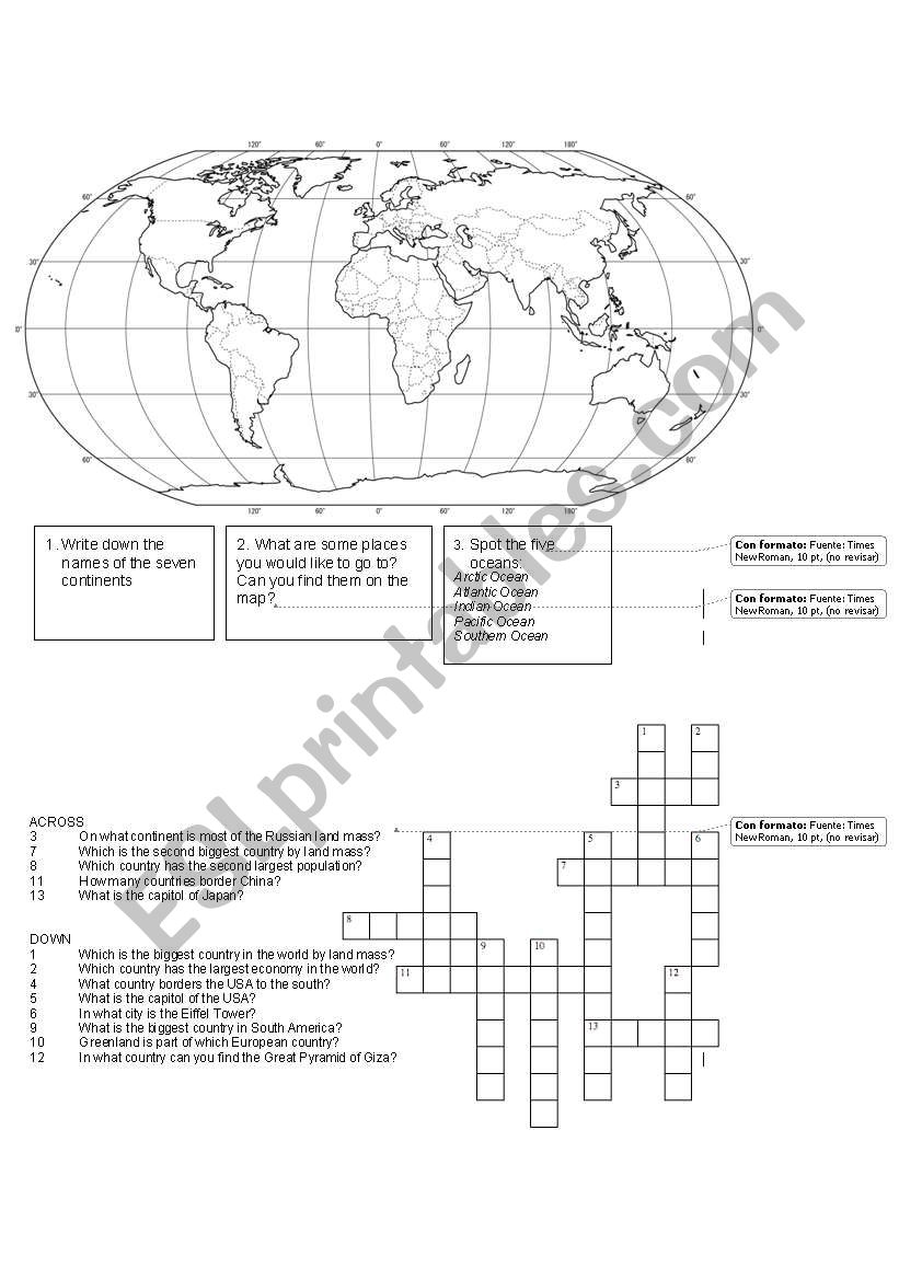 Geography Quiz worksheet