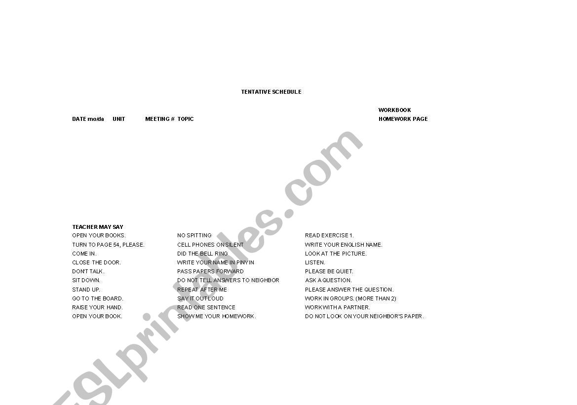 Teacher Syllabus Template from www.eslprintables.com