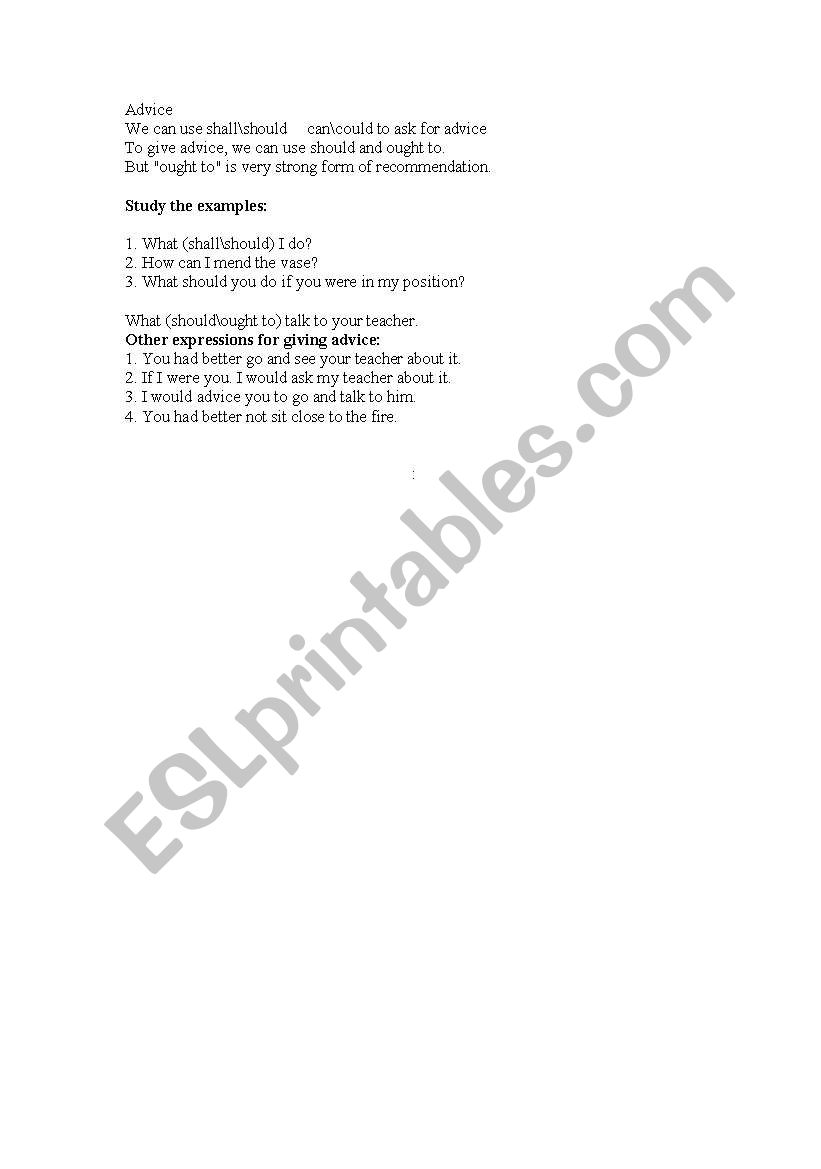 should and shouldnt worksheet