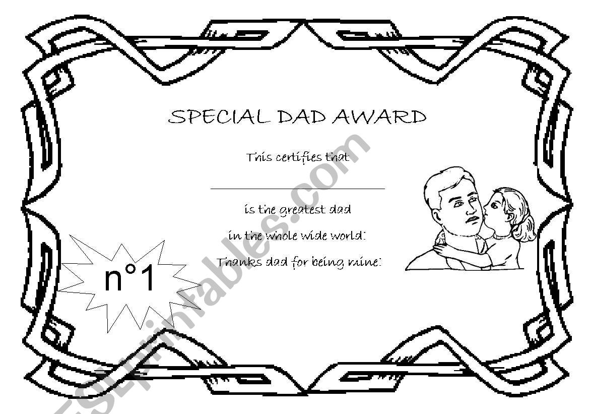 happy fathers day worksheet