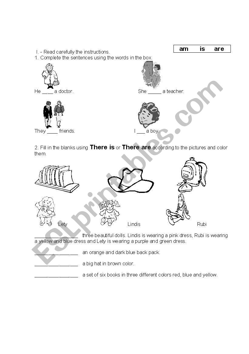 verb to be worksheet worksheet