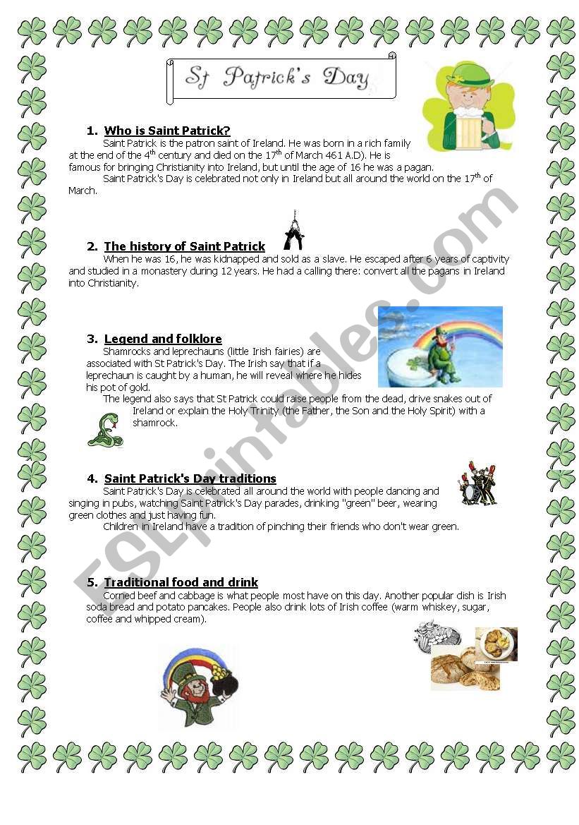 St Patricks Day - History, traditions and customs of a famous Irish holiday