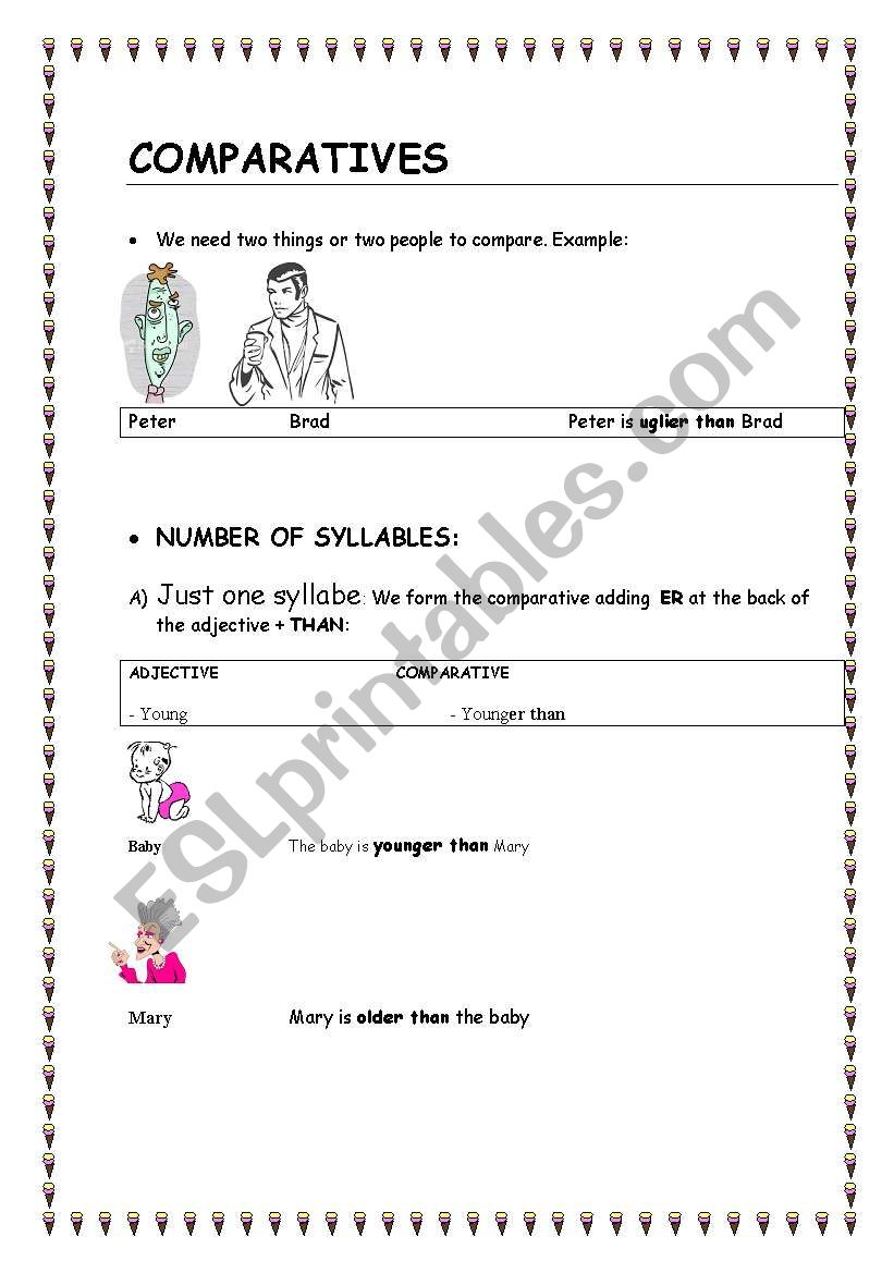 comparatives and superlatives worksheet