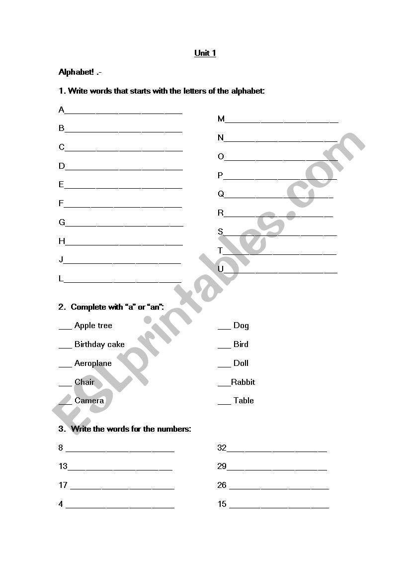 Practice  worksheet