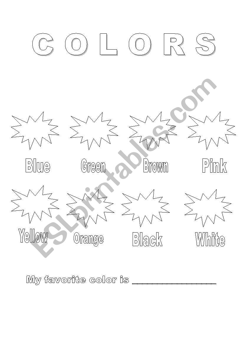 Colors worksheet