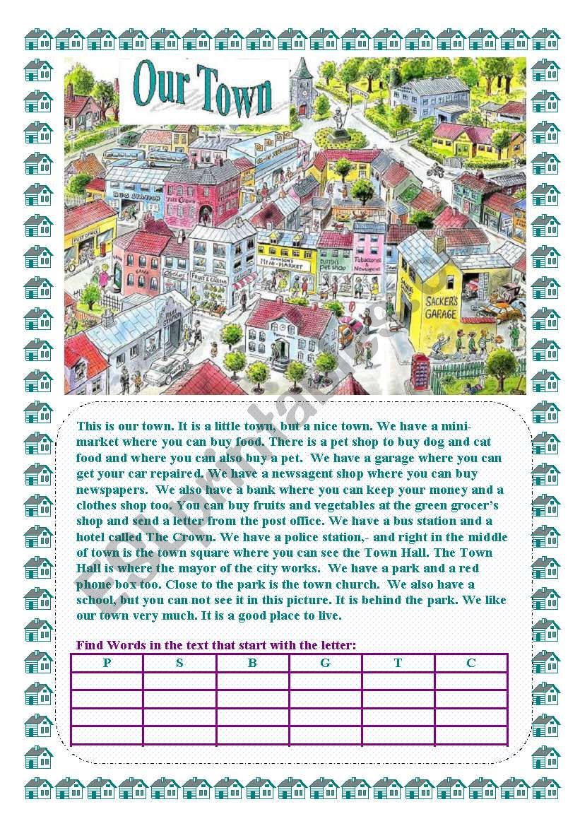 Our Town worksheet