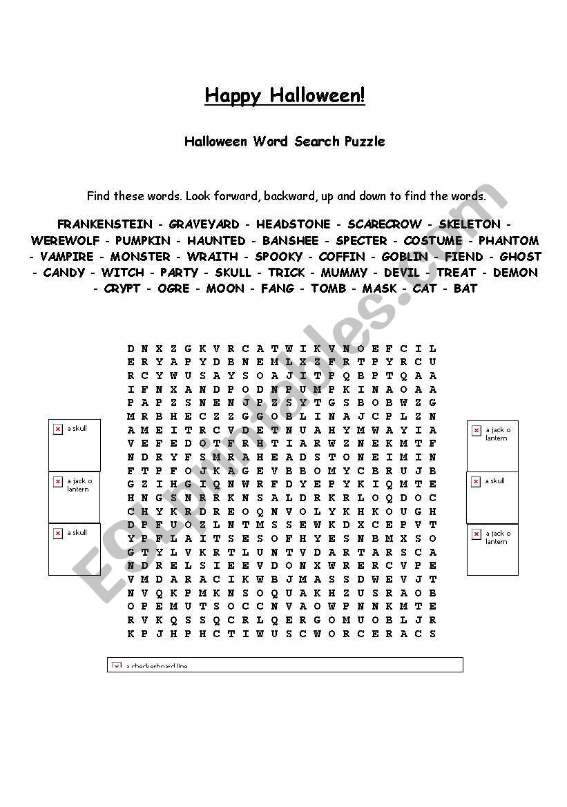 Halloween Word Search Puzzle  worksheet