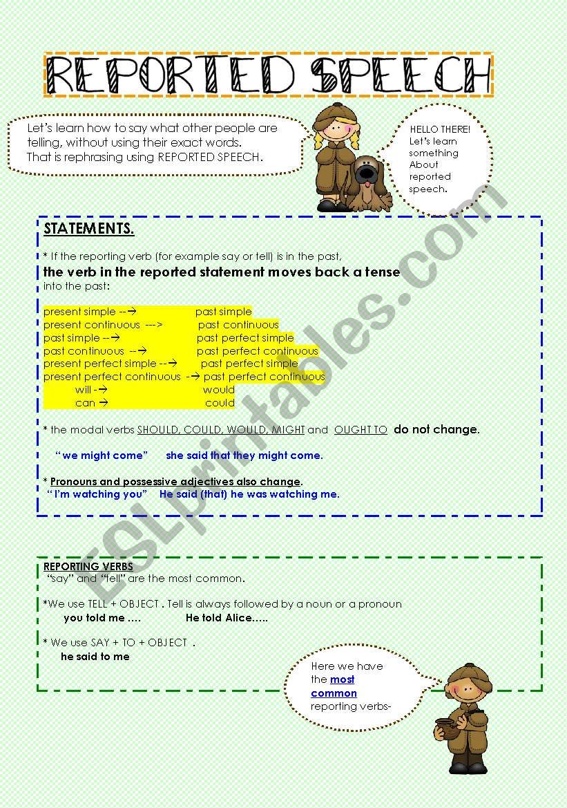 REPORTED SPEECH THEORY AND PRACTICE