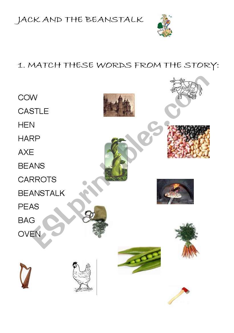 JACK AND THE BEANSTALK worksheet