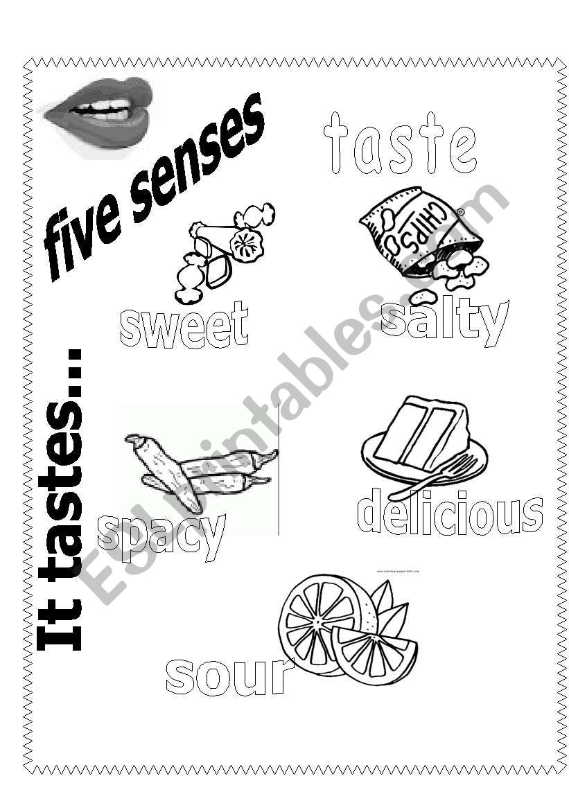 five senses worksheet