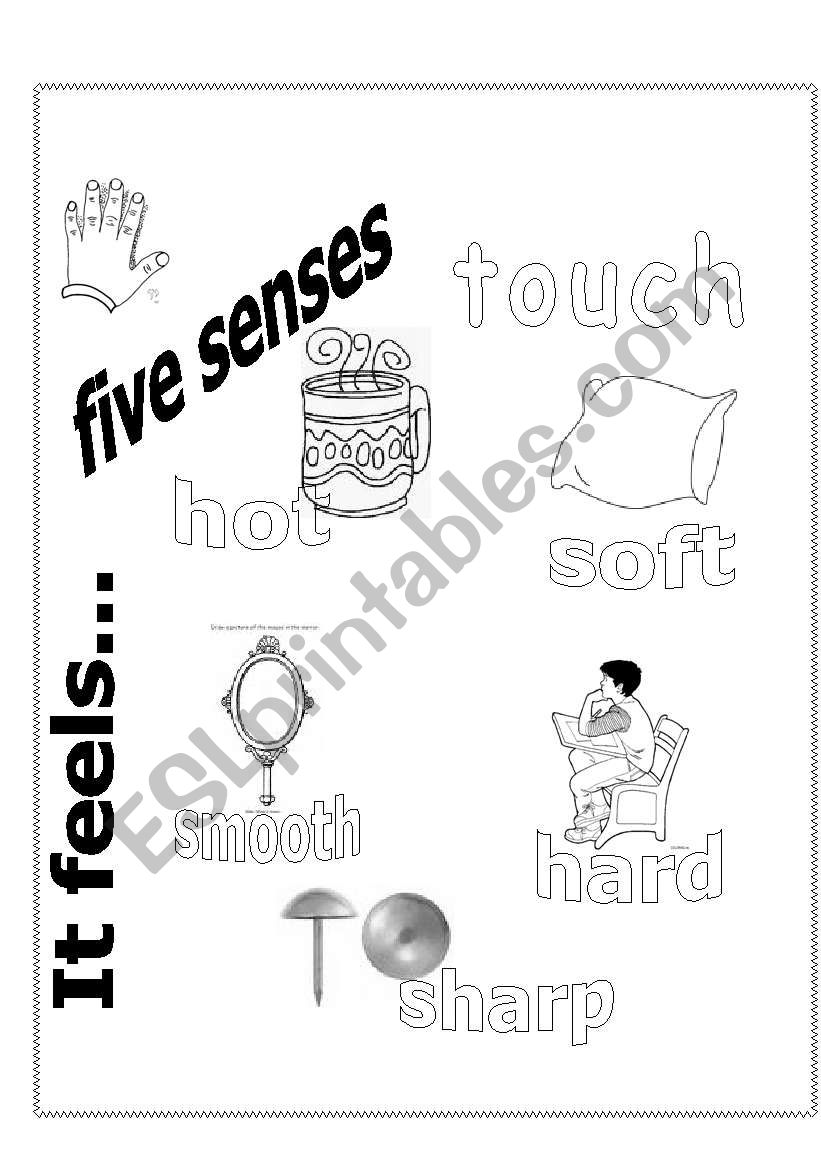 five sences touch & hearing worksheet