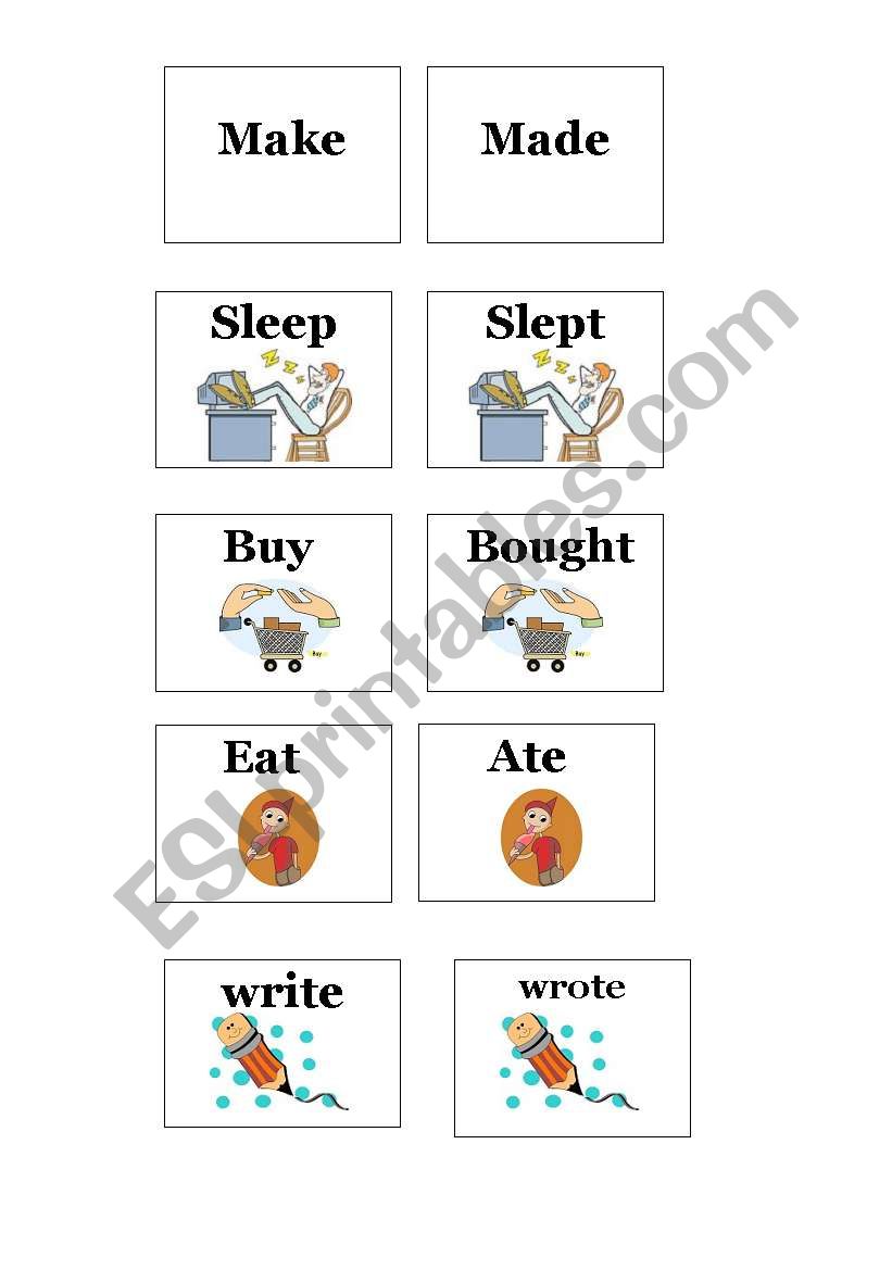 Memory Game worksheet