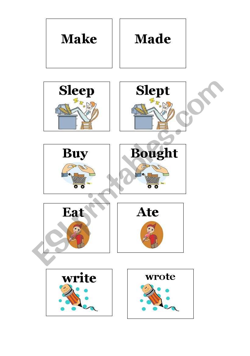 Memory Game worksheet