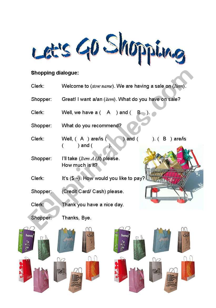 a-going-shopping-dialogue-shopping-with-comparatives-esl-worksheet-by-sweetlysuze