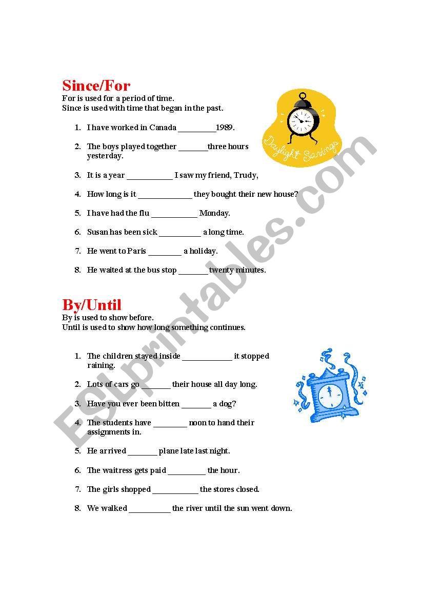 PREPOSITIONS worksheet