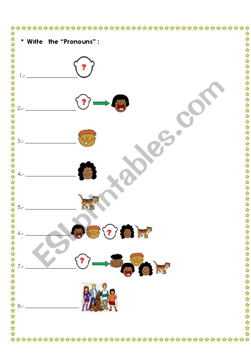 PRONOUNS worksheet