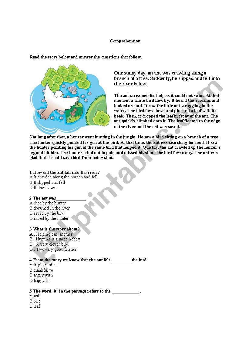 The ant worksheet