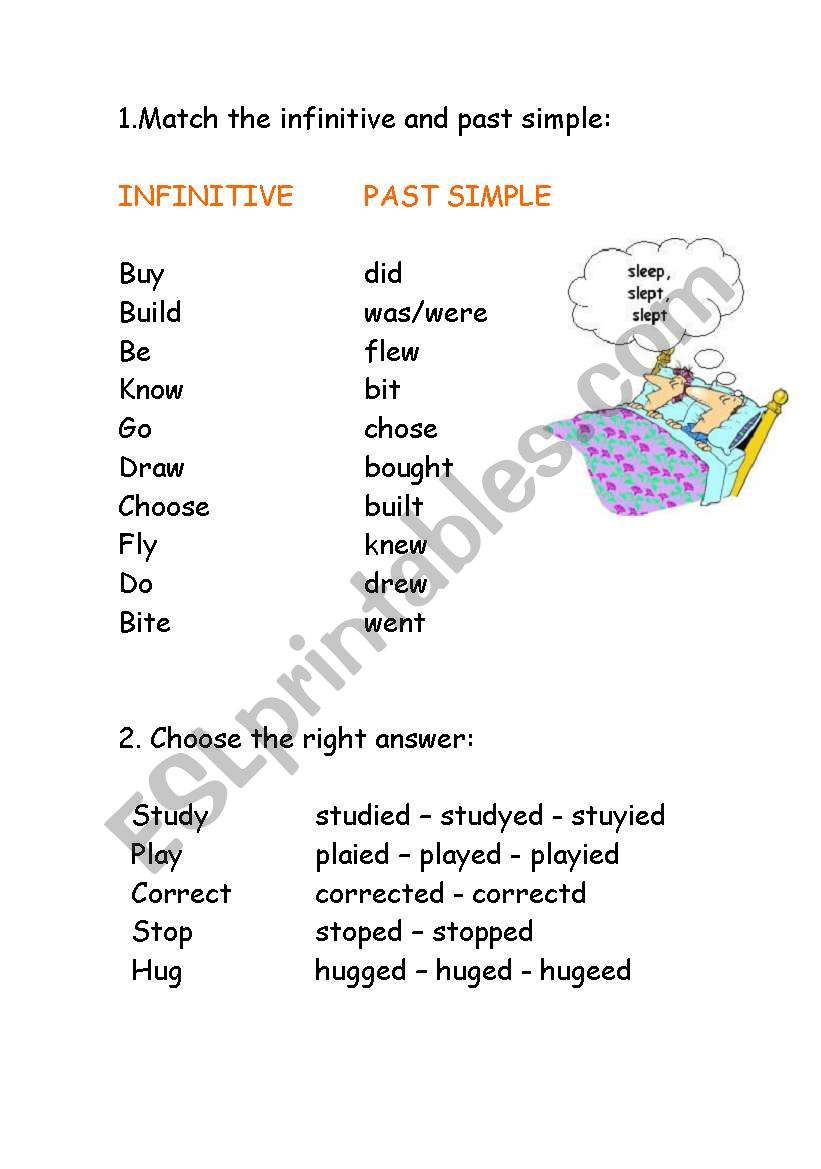 past simple worksheet